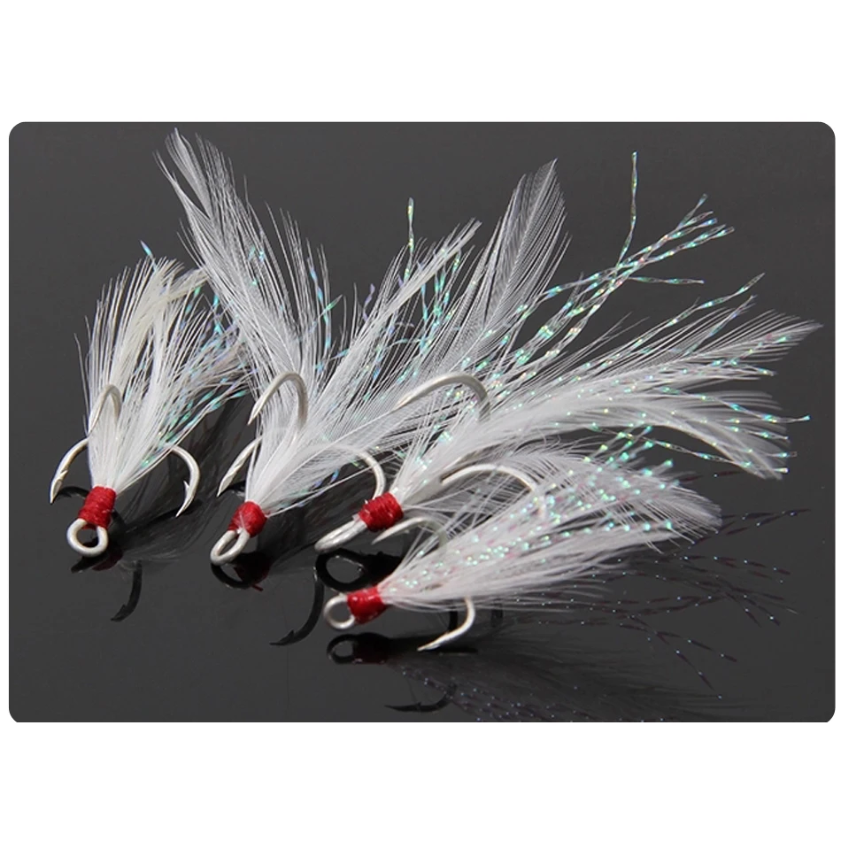 3 шт./компл. рыболовный крючок в сборе белый три крючка приманка для ловли рыбы