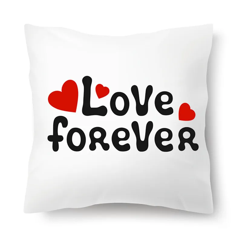 2BZ-40602-061 Love Mr Mrs сердце, подушка для двоих, Полиэстеровая квадратная наволочка, свадебное украшение, домашний декор, наволочка 45*45 см, 40824 - Цвет: 2BZ-40602-061