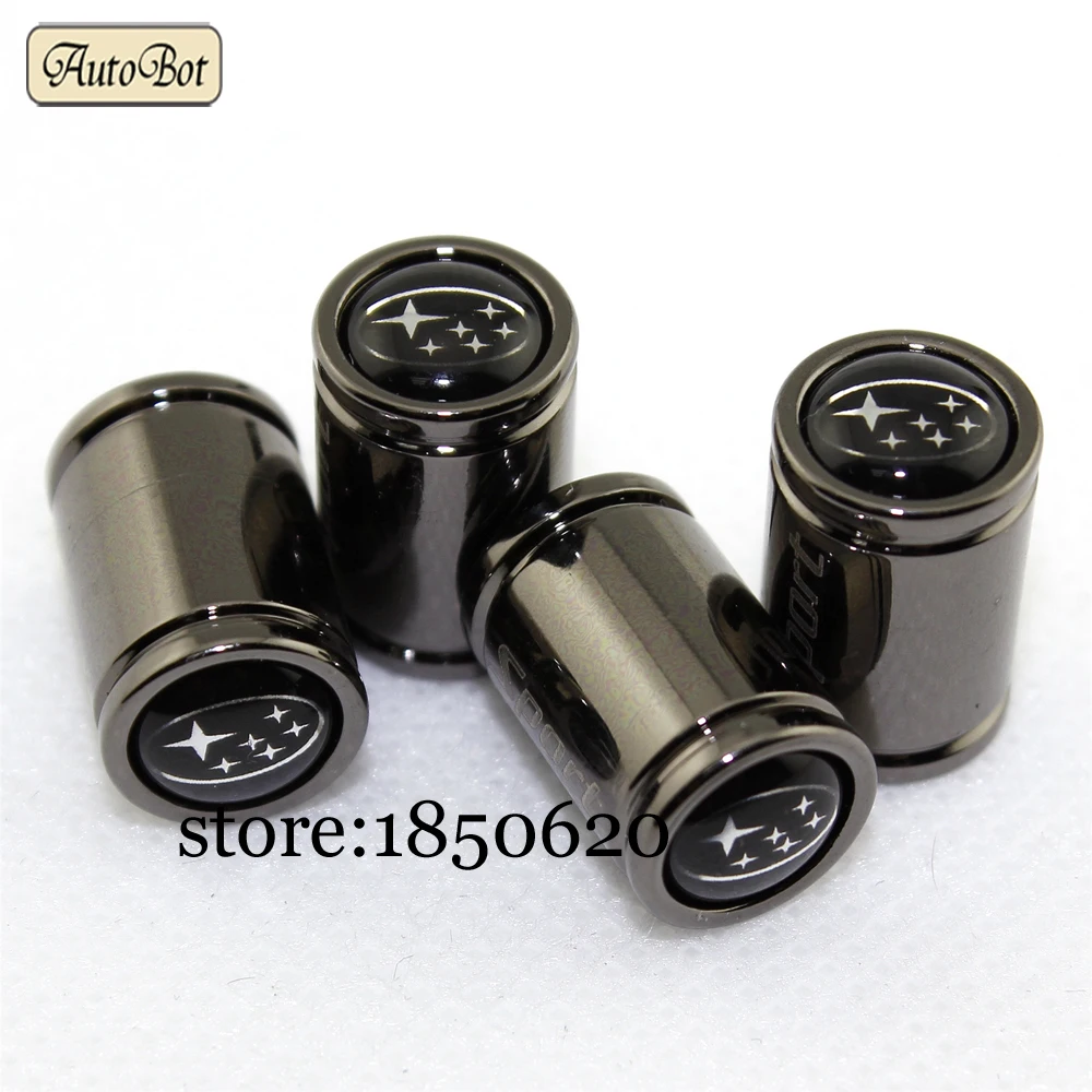 Car Sport Wheel Tire Tyre Valve Stem Caps Cover Metal Air Cap Accessories For Subaru Forester XV Outback Impreza Legacy BRZ WRX |