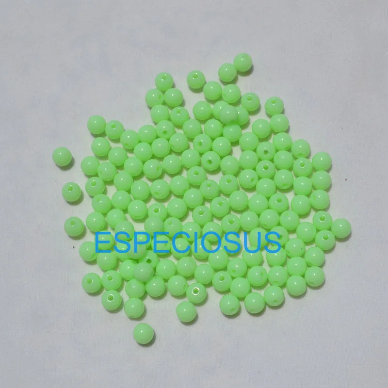 light green 200 шт DIY модные ювелирные аксессуары 6 мм яркие акриловые бусины круглой формы 18 видов цветов браслет Отдел разделитель ожерелье изготовление - Цвет: light green