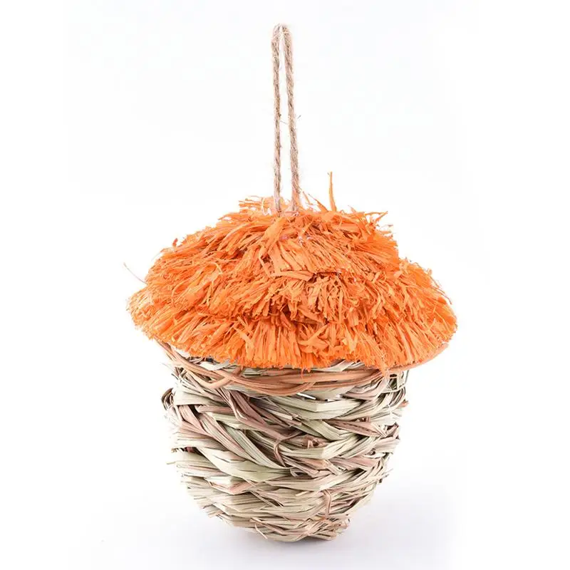 1 шт. Птичье гнездо подвесное искусственное ротанговое домик натуральные