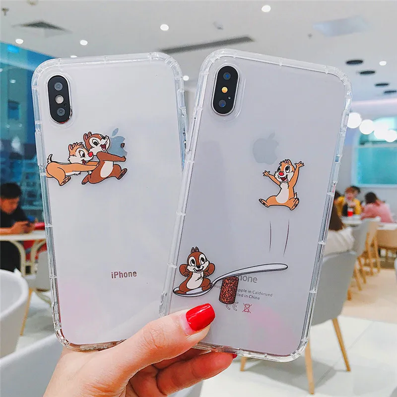 Милый чип N ALE Chipmunk белка мультфильм животных Прозрачный Мягкий ТПУ силиконовый