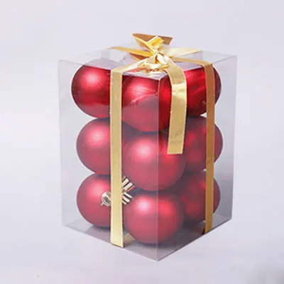 6cm Matte 12pc 3-25 см Красные Рождественские елочные украшения, праздничные вечерние, свадебные украшения высокого качества, подвесные сферы - Цвет: 6cm Matte 12pc