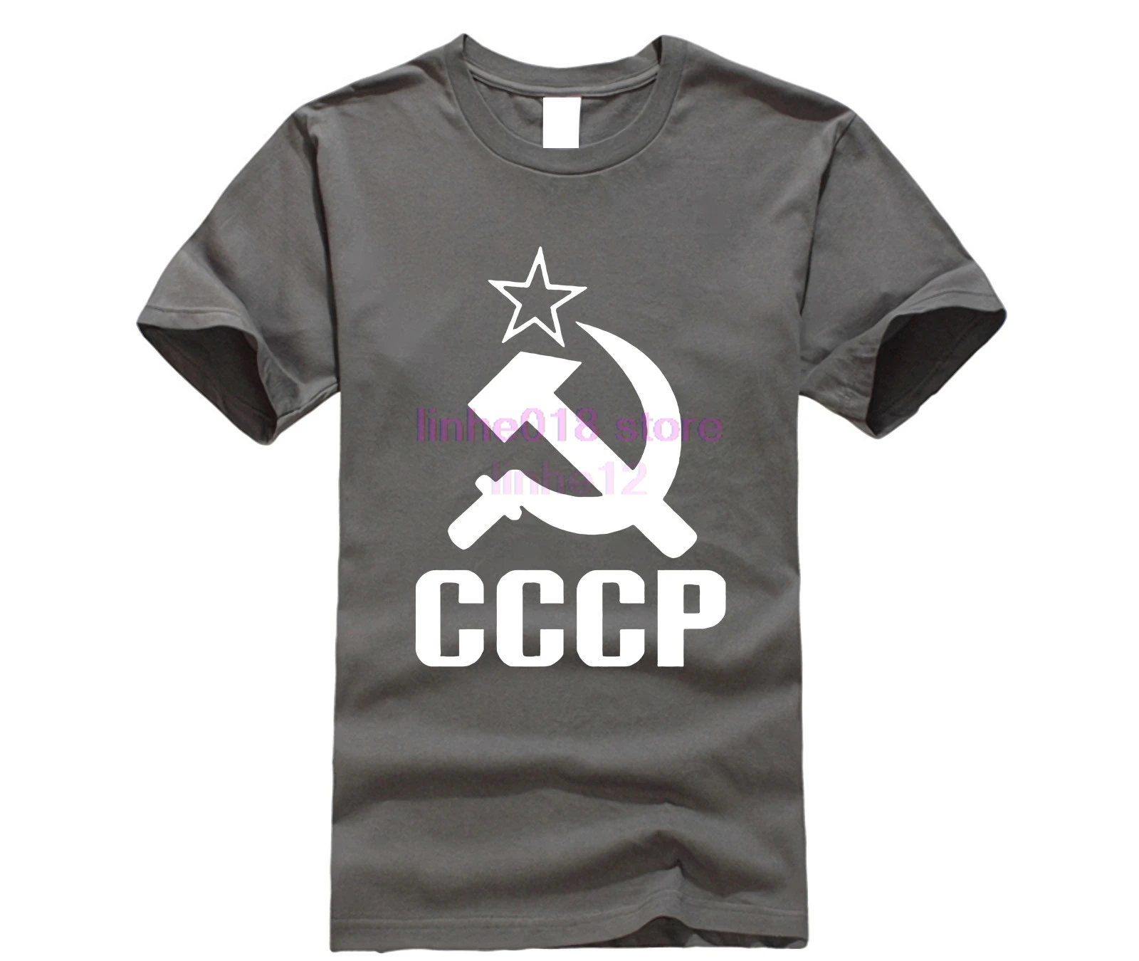 2019 тренд бренд CCCP рубашка мужская короткий рукав Россия флаг футболка русский