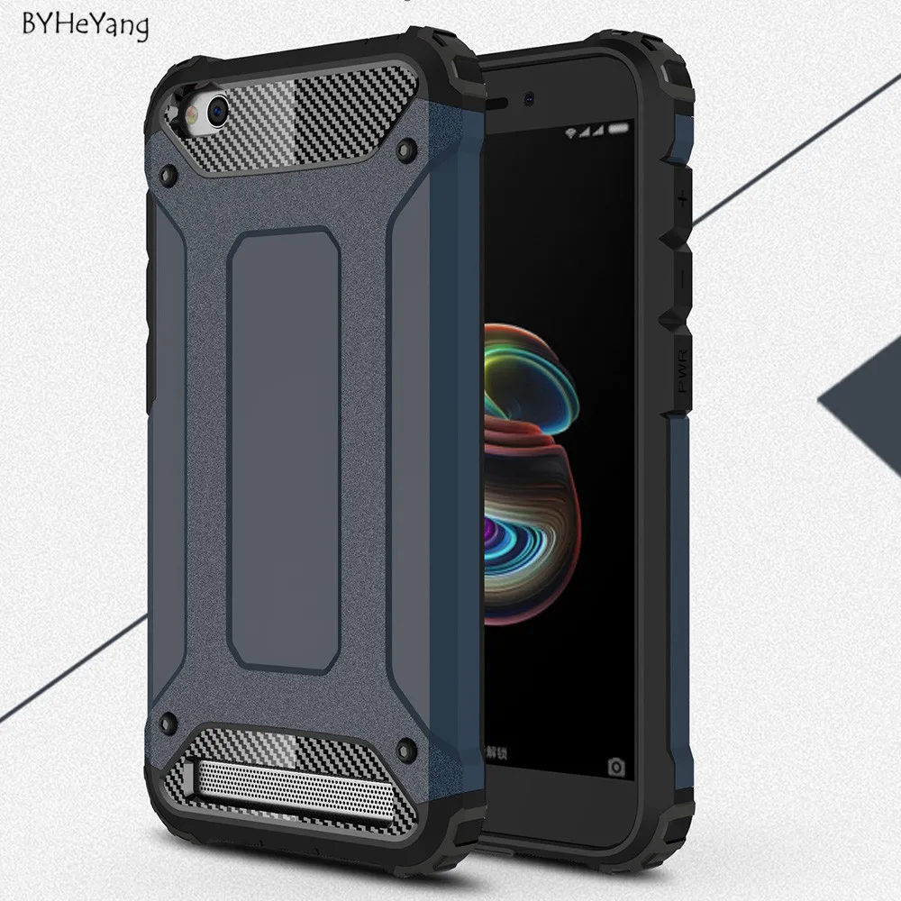 BYHeYang For Xiaomi Redmi 5A Case Cover 5.0inch Hybrid Tough Shockproof Armor Hard Phone Cases 5a Fundas |