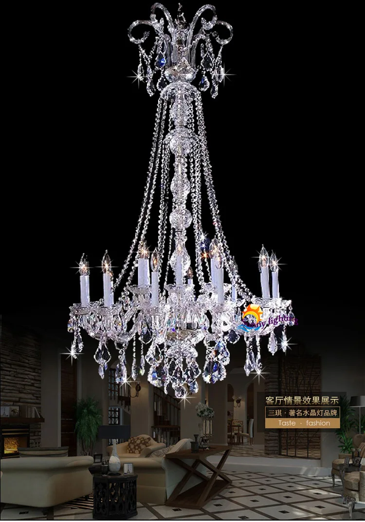 Светодиодная Люстра для отеля освещение 2 М длинные хрустальные люстры столовой