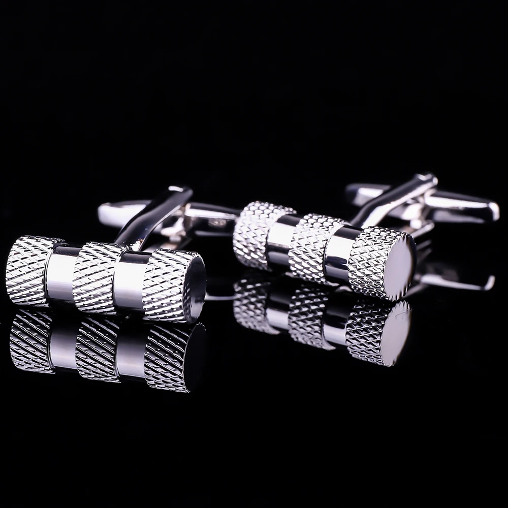 Best sell high quality hammer cufflinks for mens silver metal cylindrical luxury brand French button cuff links party wedding | Украшения и