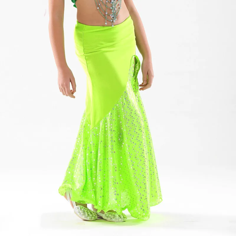 

Girls Belly Dance Dancing Wear Costumes Split Skirt Placketing Skirt for Belly Dancing Skirt 8 Colors for Children