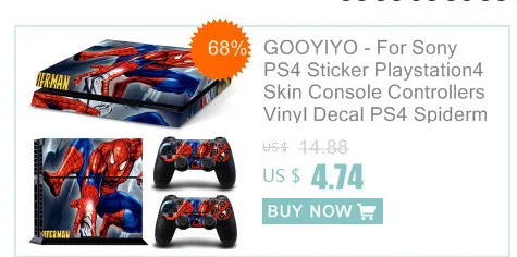 GOOYIYO-для sony PS4 наклейка PlayStation 4 кожа консоль контроллеры виниловая наклейка PS4 Человек-паук полная кожа