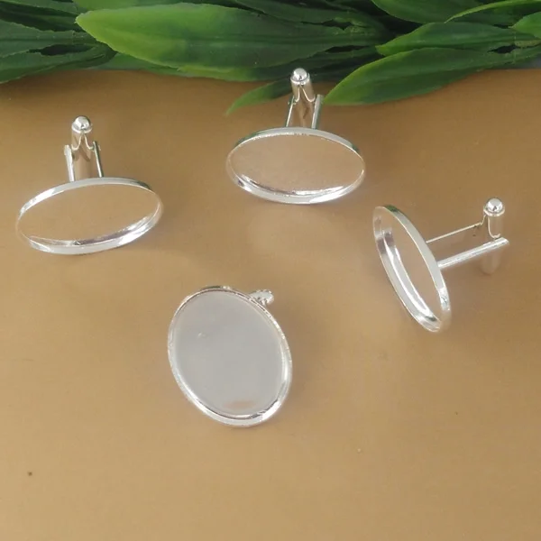Fit 18*25 мм DIY серебряные запонки тиснения Бланк pad модные французские манжеты