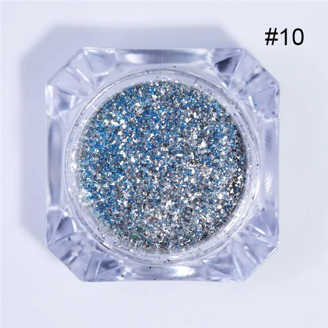 Platinum10 Ur Sugar Aurora смешанные Блестки для ногтей Порошковая голографическая кристальная Платина блестки Порошковые хлопья гвоздь художественное украшение для УФ-геля DIY - Цвет: Platinum10