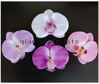 80pcs big phalaenopsis heads artificial flower silk flowers 3 75 inches wholesale lot for wedding work make hair clips