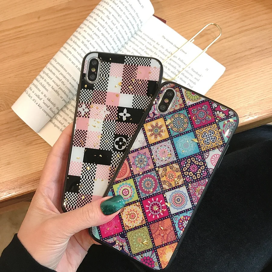 Роскошный ретро геометрический леопардовый чехол для телефона iphone XS Max X XR 8 7 6S Plus