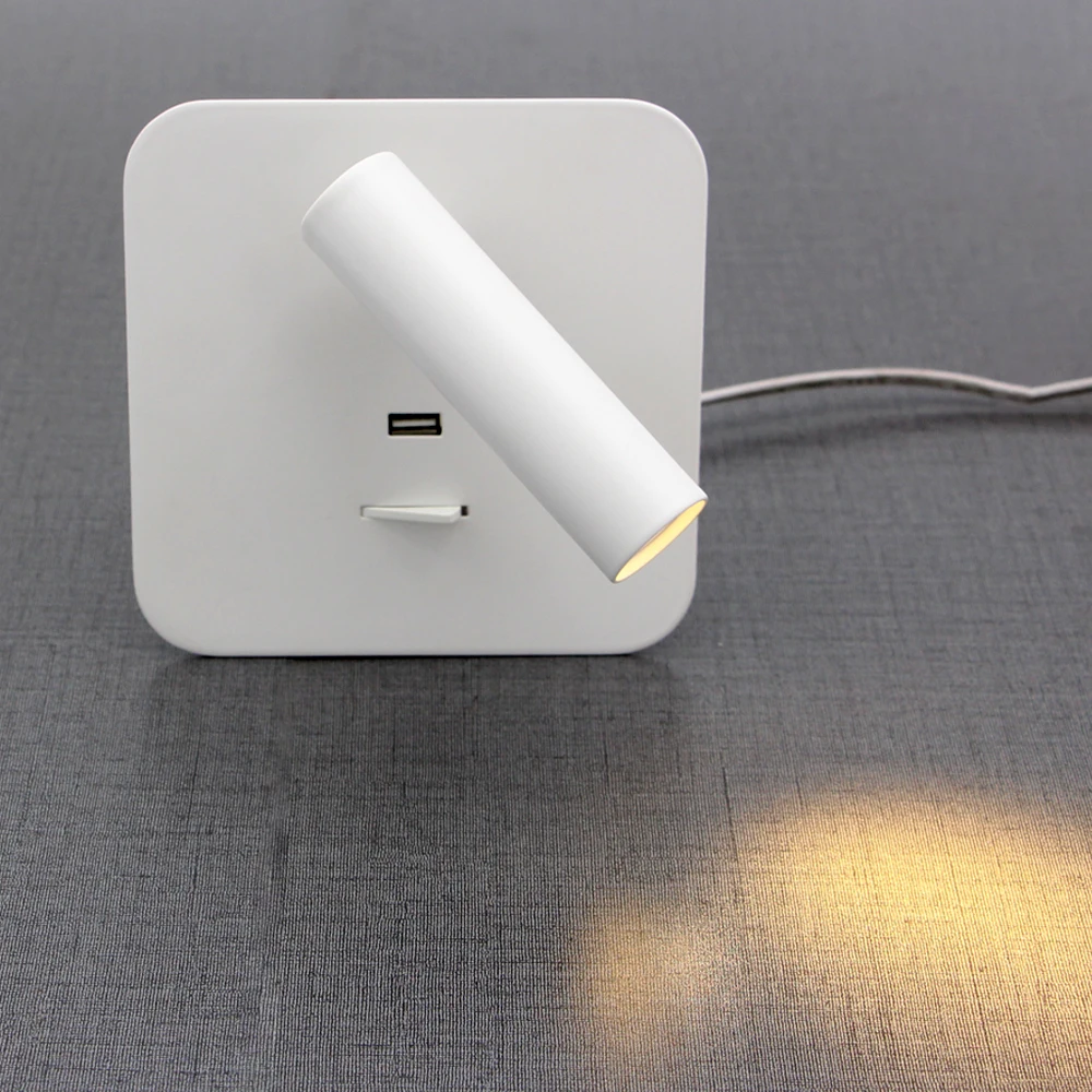 Zerouno USB настенный светильник 5 в 2.1A быстрое зарядное устройство USB ночной Светильник s лампы для гостиничного дома изголовье для чтения настенный светильник теплый белый