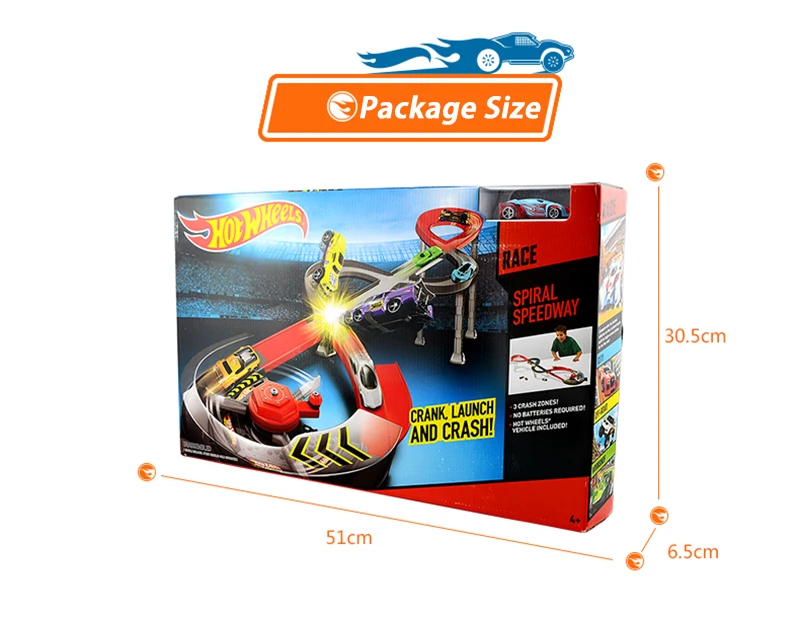 Оригинальная игрушка для спортивного трека Hot Wheels, ударопрочная забавная игрушка, высокое качество, подарочная коробка, автомобиль Hotwheels, режим трека CDL49 для детей