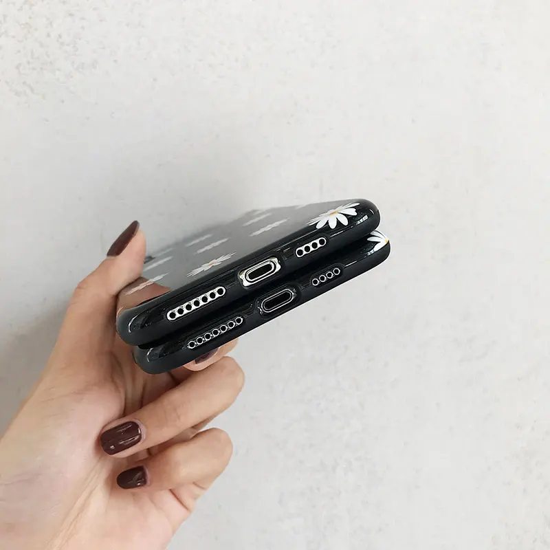 Чехол для телефона Boucho iphone XS MAX XR глянцевый чехол X 6 6s 7 8 plus Хризантема цветочный