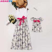 family matching clothes mother mommy and me family look dress summer printed matching family outfits mum mama and daughter dress