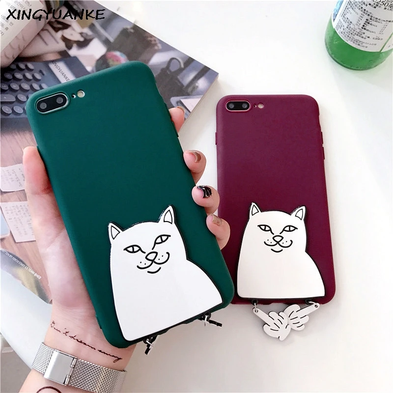 XINGYUANKE 3D мультфильм чехол для huawei P8 Lite 2017 Cute средний палец кошка Coque Honor 8 на Чехол