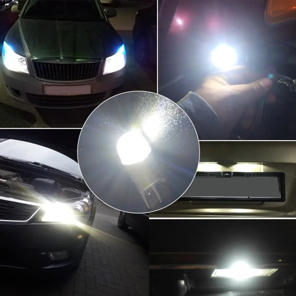 1 пара Автомобильные светодиодные лампы t10 6 Вт 3030 SMD 12 В 6000 К|Сигнальная лампа| |