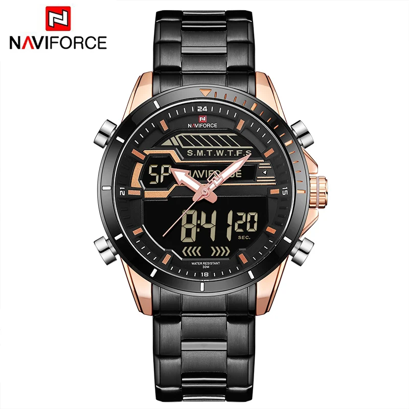 NAVIFORCE 2018 новые мужские спортивные часы военные водонепроницаемые кварцевые