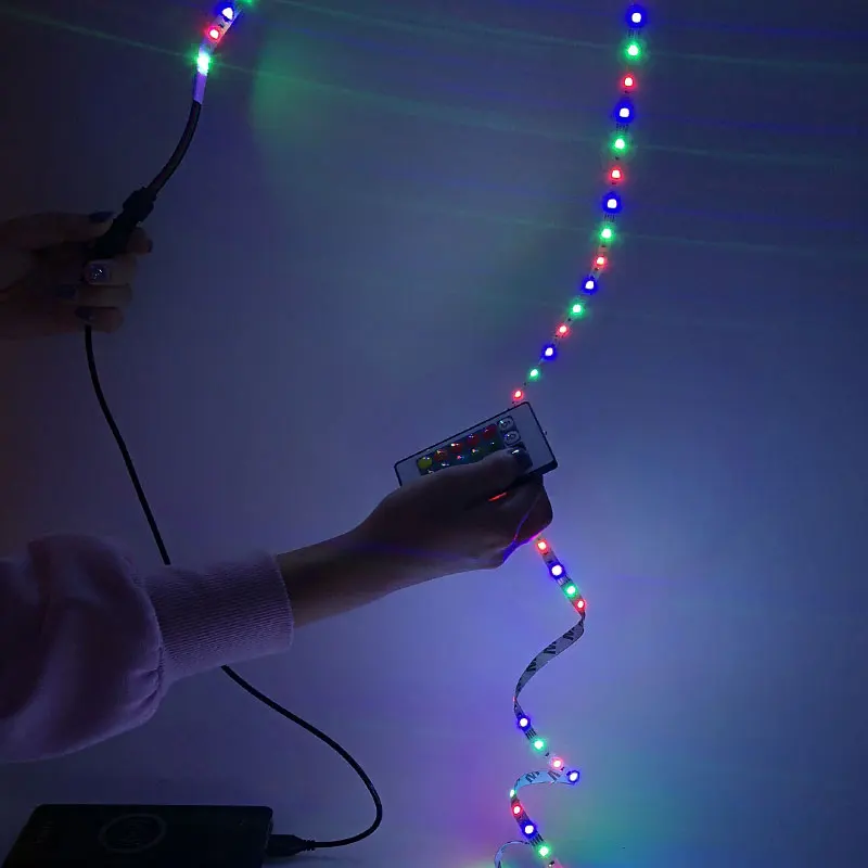 Светодиодный светильник RGB 5 в пост. Тока 6 В 1 рулон SMD2835 Водонепроницаемый