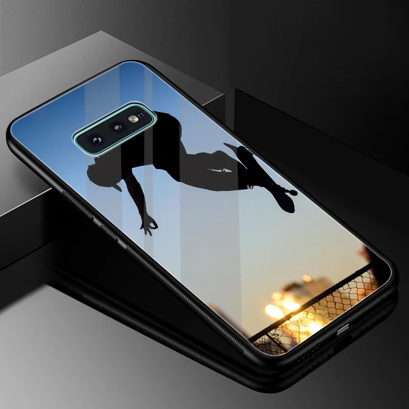 Gerleek стекло ТПУ спортивный скейт доска чехол для Samsung S7 Edge S9 S8 Plus Note 8 9 S10 | Мобильные
