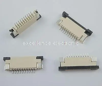 50 шт. FPC FFC 1 мм Шаг 10 Pin Плоский соединитель для выдвижного ящика с верхним