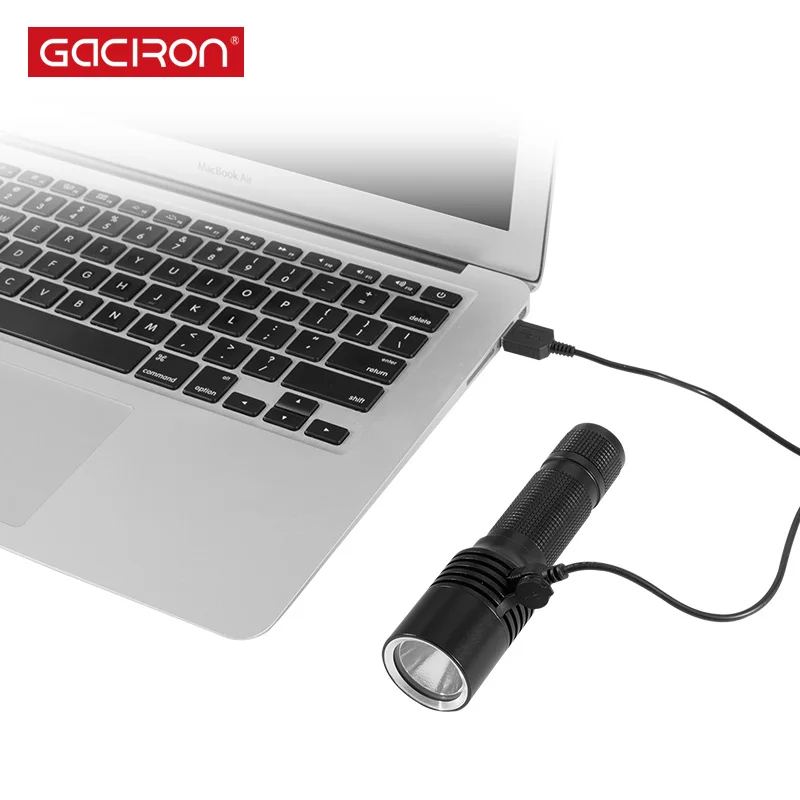 Gaciron 860 складной фонарик USB Перезаряжаемый велосипедный фонарь передний руль