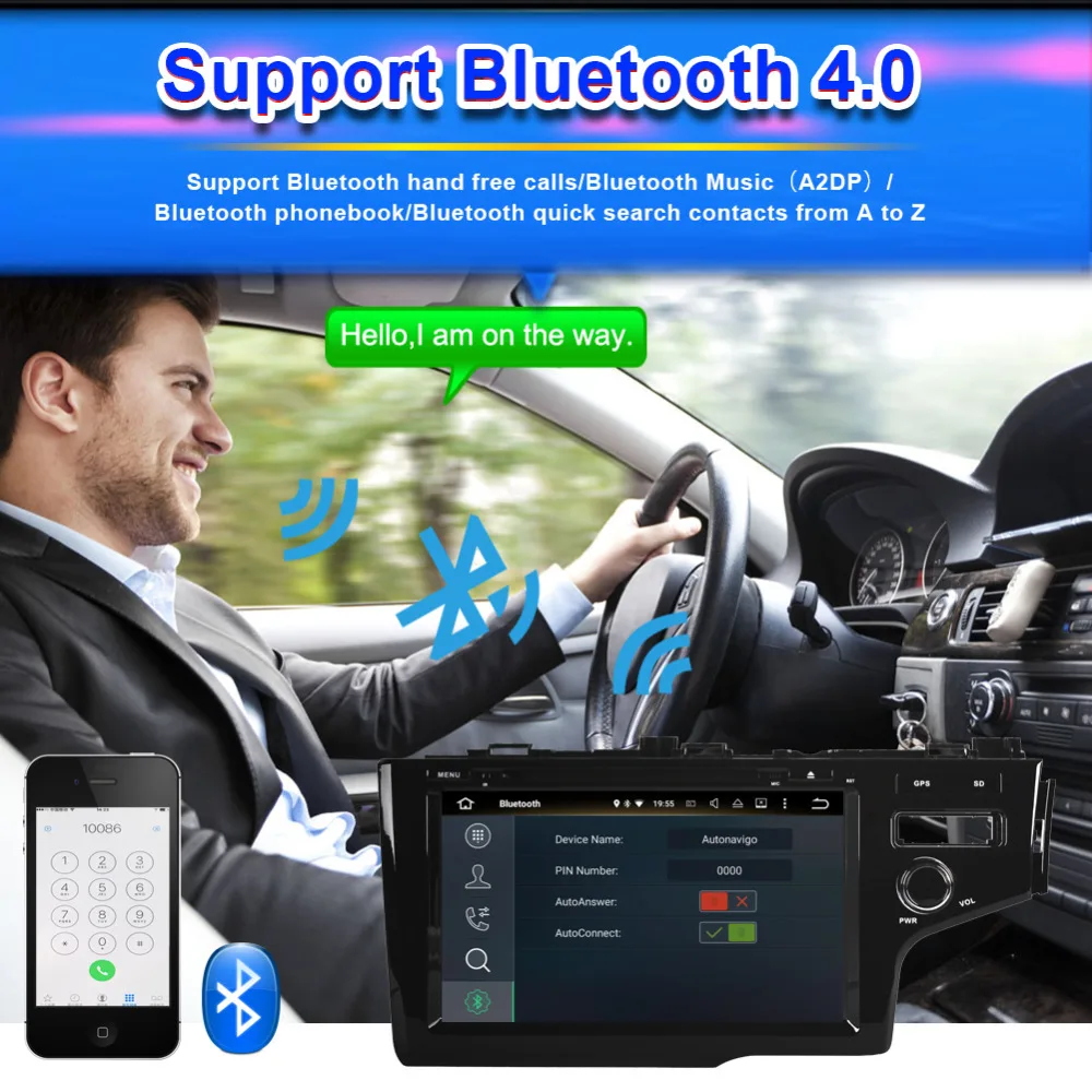 4 ГБ ОЗУ Android 8 0 Восьмиядерный Автомобильный GPS-навигатор для Honda Fit/Jazz