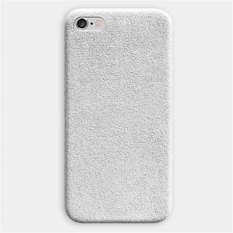 R Gray QINUO тканевый зимний чехол для телефона для iphone 8 X XR XS MAX задняя крышка мягкий чехол s для iphone 6S 6 7 8 Plus милый корпус теплый чехол - Цвет: R Gray