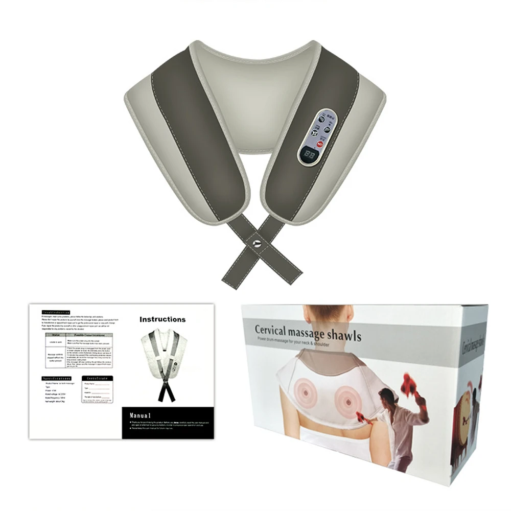 Massage Pillow Relieve Neck Pain Home Massagem Massager Electric Cape Slimming Stres | Красота и здоровье