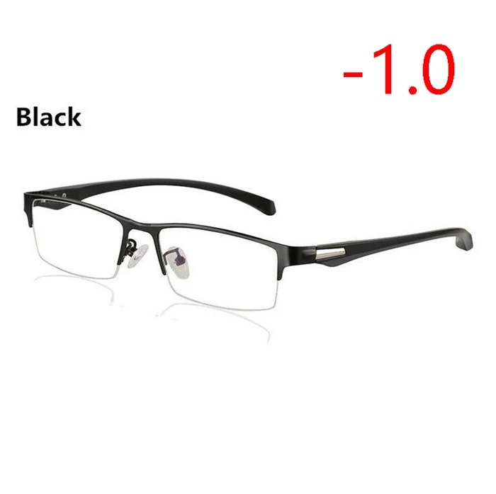 Myopia 100 Новинка, полуоправа, солнечные фотохромные очки для близорукости, оптические мужские очки для студентов, близорукие очки, очки по рецепту-1,0-4 - Цвет оправы: Myopia 100