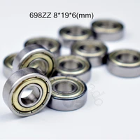 bearing 10pcs 698zz 8196mm free shipping chrome steel metal sealed high speed mechanical equipment parts