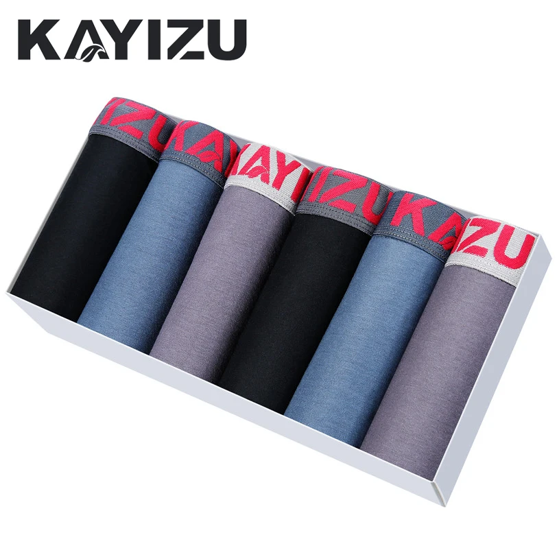 KAYIZU Мужское нижнее белье 6 шт./лот сексуальный мужской мешочек для трусиков
