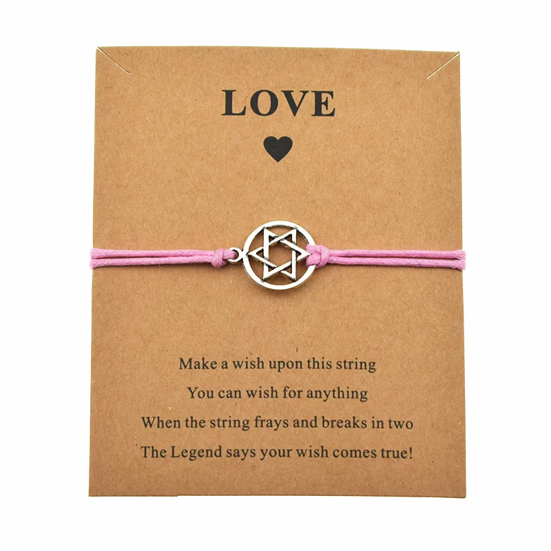 Новый винтажный браслет с подвесками в виде еврейской звезды Давида для мужчин и