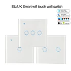 Ewelink приложение ЕСВеликобритания умный Wifi настенный сенсорный выключатель 13 Gang стеклянная панель умный дом выключатель света Голосовое управление Alexa Google home