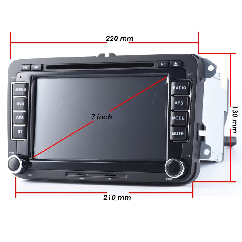 SMARTECH VW 2Din Android 8,1 автомобильное радио VW gps ips экран для Volkswagen Golf/Polo/Tiguan/Passat/Skoda/SEAT Поддержка TPMS OBD wifi