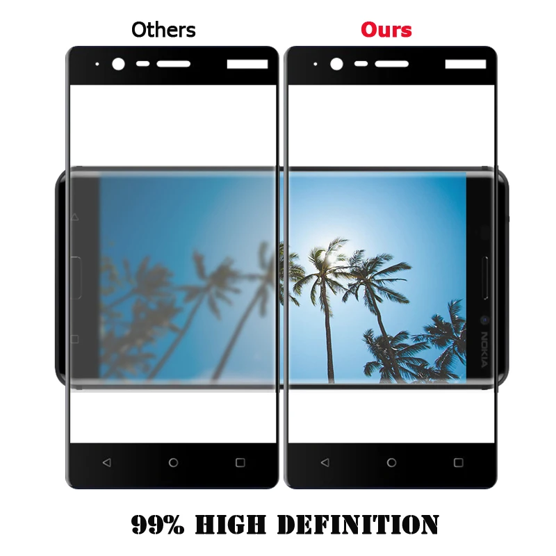 Защитное стекло на Nokia 5 6 7 2018 plus закаленное лист Tremp безопасность 2.5D плёнка