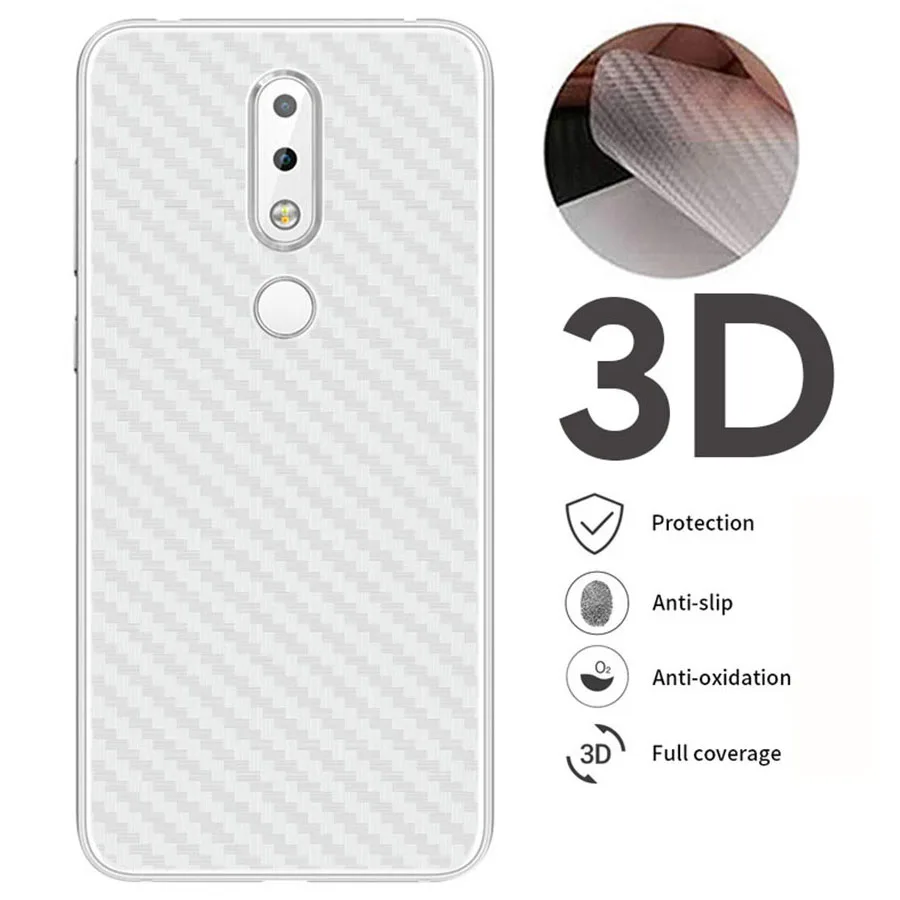5 шт 3D прозрачная защитная пленка из углеродного волокна для Nokia 6 1 2018 7 8 3 задняя Plus