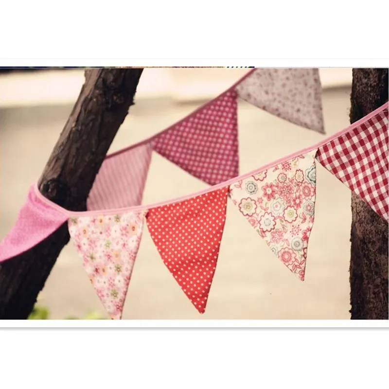 Яркий флаг-баннер из хлопчатобумажной ткани баннер гирлянда для романтических