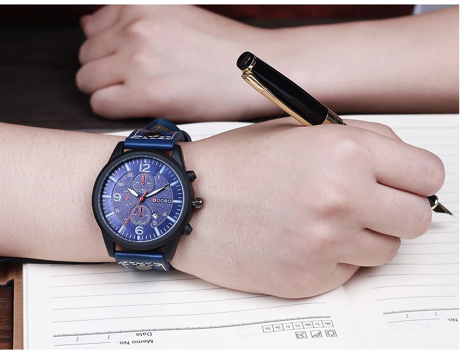 Reloj Hombre DOOBO D014 модные хронограф спортивные мужские часы лучший бренд класса люкс военные кварцевые часы Relogio masculino