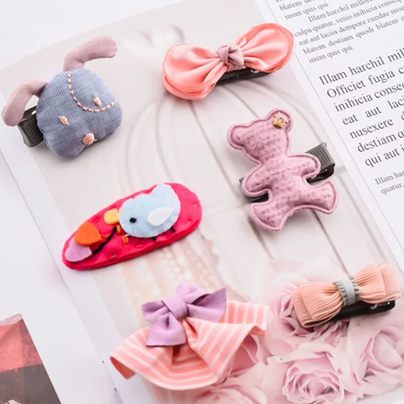 6 шт. мультяшный любимец щенок собака кошка бант для собак заколки волос шпилька
