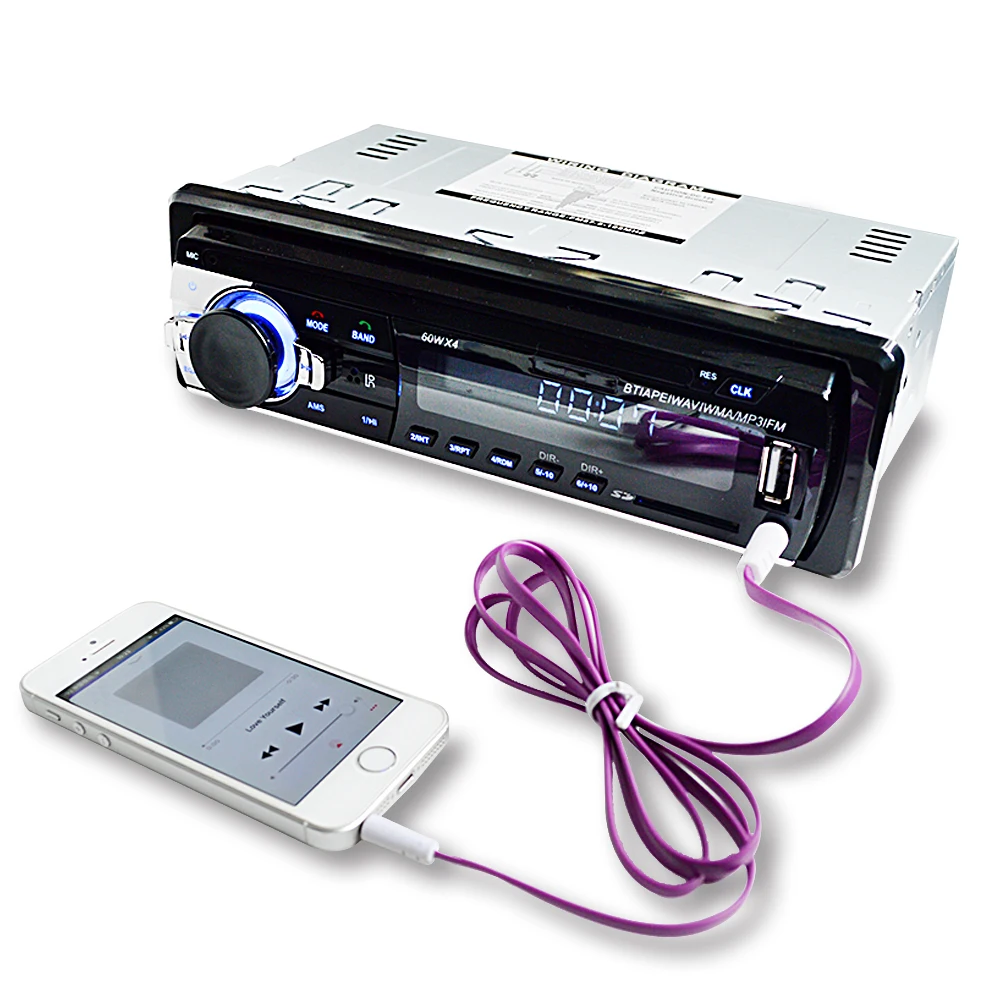Hipppcron автомобильный Авторадио MP3 плеер цифровой Bluetooth FM аудио Музыка USB/SD с в тире AUX вход