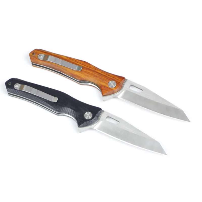 Folding Knife Hunting Stainless Steel Blade G10/Wood Handle Army Tactical Knives Outdoor Camping Hand Tool Pocket Survival | Инструменты