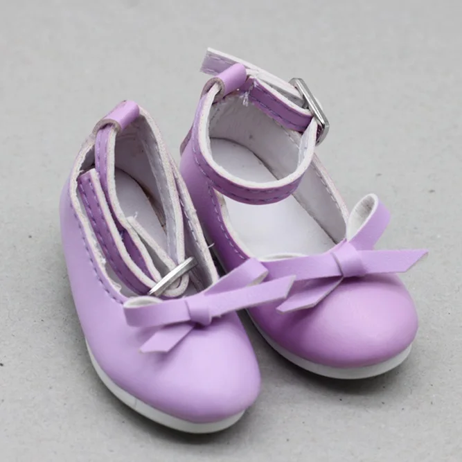 Фиолетовый 1pair Fashion PU Leather Shoes For 16inch 60cm BJD SD Dolls mini shoes toy fit 1/3 Dolls 7.8cm - Цвет: Фиолетовый