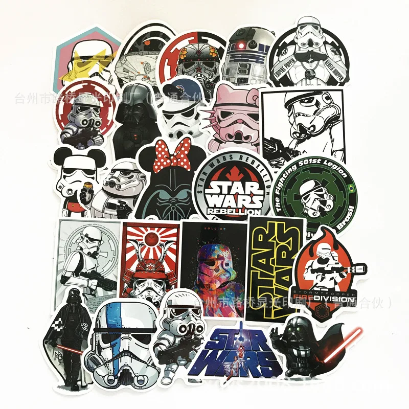 B 25 шт. мультяшным принтом «Star Wars» Стикеры прохладно DIY каракули Водонепроницаемый Стикеры s ПВХ Творческий игрушечные наклейки для ноутбука Чемодан сумки стайлинга автомобилей - Цвет: B