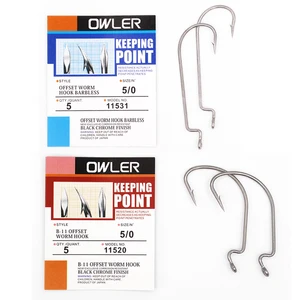 Рыболовный крючок MIPIKE, 1 упак., B-11, 9 размеров, 50 #-6 #, острый червячный крючок с кривошипом, крючок под червя, прочный