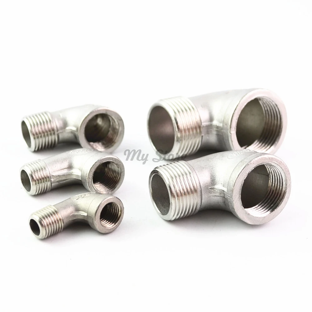 304 из нержавеющей стали 90 градусов трубы фитинги 1/4 ''1/2'' DN8 DN10 DN15 DN20