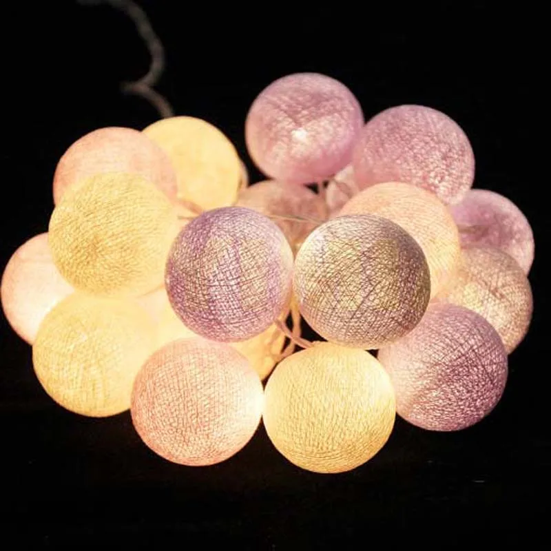 Детские Пастель белый желтый мятно персиковый светодиодный гирлянды