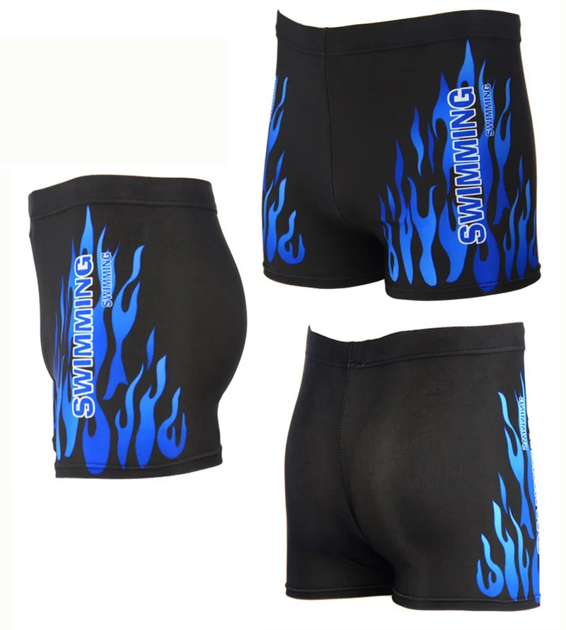Men Swimwear Swimsuit Mens Swim Shorts Bathing Suit Swimming Pool Trunks Beach Briefs Flame Boxer Badpak maillot de bain homme